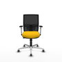 PIQUERAS Y CRESPO Silla de oficina Yunquera con mecanismo Sincro/Traslack, Amarillo y Negro