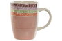 DKD Home Decor Taza de Gres Rosa 330ml