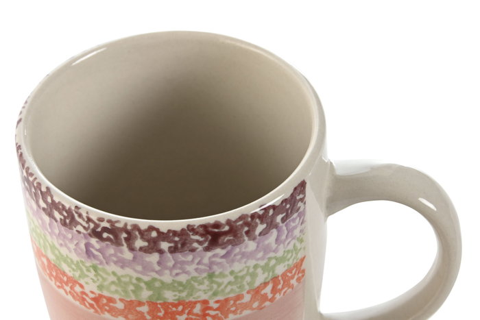 DKD Home Decor Taza de Gres Rosa 330ml DKD Home Decor Taza de Gres Rosa 330ml