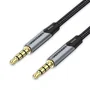 Vention Cable de Audio Estéreo BAQHD Jack 3.5mm TRRS Macho a Macho, 0.5 m, Gris