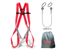 Faru Arnés anticaídas P01 Cuerda C170 Mosquetones Virola Bolsa Porta Arnés Seguridad Trabajo