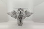 DKD Home Decor Mesita Auxiliar Magnesia León Alado Gris