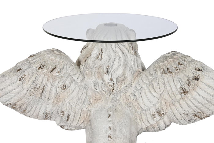 DKD Home Decor Mesita Auxiliar Magnesia León Alado Gris