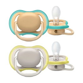 AVENT Chupete Ultra Soft Neutro para 0-6 Meses, Pack de 2 Unidades, Ref. SCF091/03