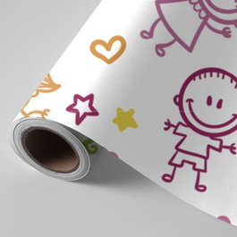 PRYSE Bobina de papel de regalo fantasía infantil 62cm x 4kg
