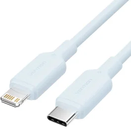 Vention Cable USB 2.0 Tipo-C Macho a Lightning Macho para Carga Rápida de 27W y Datos 480 Mbps, Longitud 2 Metros, Color Azul