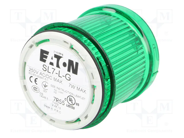 EATON ELECTRIC SL7 Señalizador Luminoso Verde 0÷250VDC