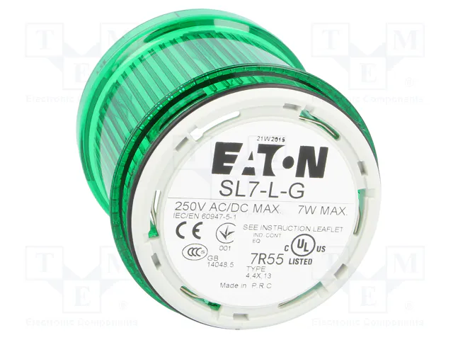 EATON ELECTRIC SL7 Señalizador Luminoso Verde 0÷250VDC