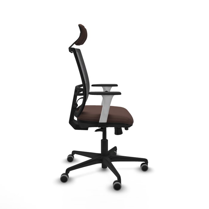 PIQUERAS Y CRESPO Silla de oficina Yunquera con mecanismo Sincro/Traslack Marrón y Negro PIQUERAS Y CRESPO Silla de oficina Yunquera con mecanismo Sincro/Traslack Marrón y Negro