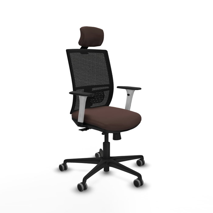PIQUERAS Y CRESPO Silla de oficina Yunquera con mecanismo Sincro/Traslack Marrón y Negro PIQUERAS Y CRESPO Silla de oficina Yunquera con mecanismo Sincro/Traslack Marrón y Negro