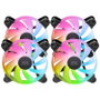 Mars Gaming Pack de 4 ventiladores MF4A ARGB Negro
