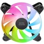 Mars Gaming MF-4A - Pack de 4 Ventiladores de PC 120mm ARGB, Iluminación 360° Sin Marco, Color Negro, 1000 RPM, 14 dB, Conector 5V 3-pin, Control RGB Sincronizable