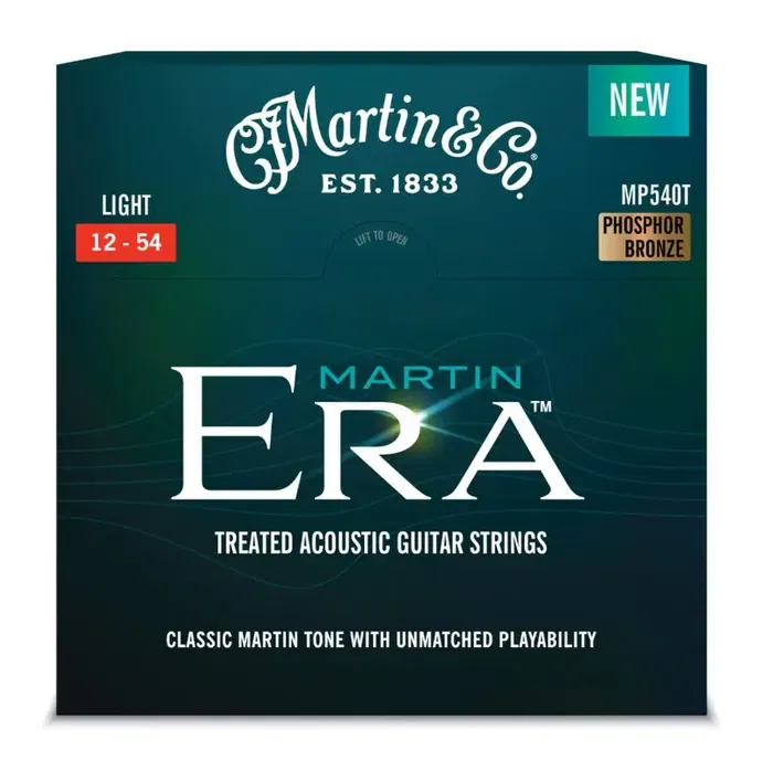 MARTIN Era Cuerdas para Guitarra Acústica, Tratamiento Lifespan 92/8 Fósforo Bronce Light 12-54, Sonido Rico y Duradero con Flexible Core MARTIN Era Cuerdas para Guitarra Acústica, Tratamiento Lifespan 92/8 Fósforo Bronce Light 12-54, Sonido Rico y Duradero con Flexible Core