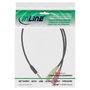 InLine 99302K Cable adaptador de audio de 3,5 mm a 2x3,5 mm, negro, 2 m