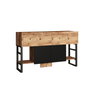 Hanah Home Ml25-A Consola Pino Atlántico Tablero Partículas Melaminado Metal 138.8x83.6x43.3cm