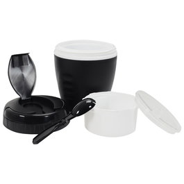 Cook Concept Termo Sólidos Take Away Con Cuchara Hermético Para Alimentos Calientes y Fríos Colores Surtidos Medidas d.14 cm; h.16,5 cm