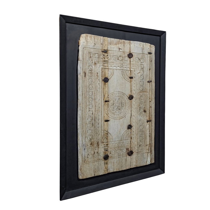 DKD Home Decor Decoración de pared teca 120x8x180 puerta antigua