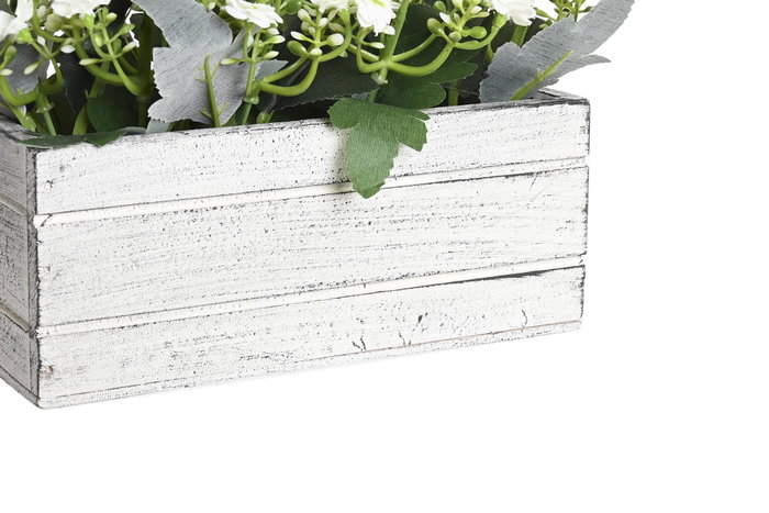 DKD Home Decor Set de 2 Plantas Decorativas en Rosa y Blanco