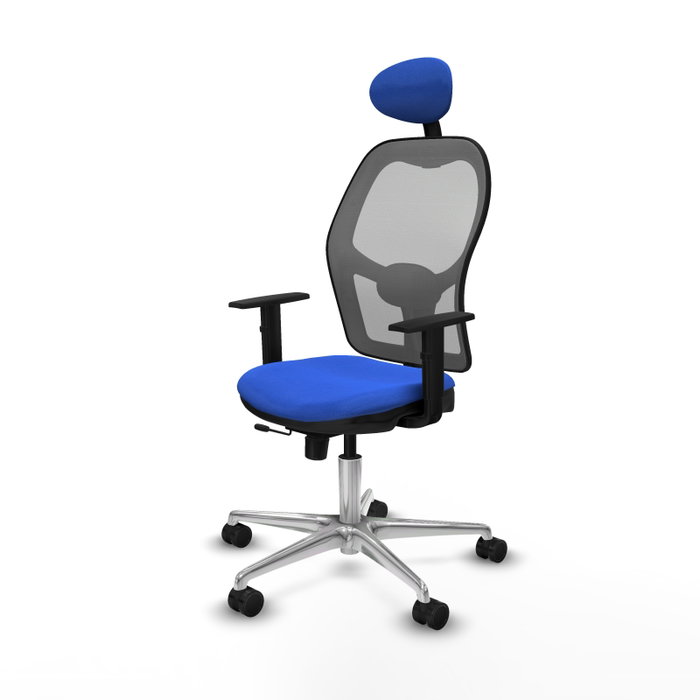 PIQUERAS Y CRESPO Silla de oficina Jorquera con mecanismo Sincro/Traslack, Azul y Gris PIQUERAS Y CRESPO Silla de oficina Jorquera con mecanismo Sincro/Traslack, Azul y Gris