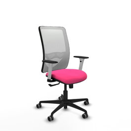 PIQUERAS Y CRESPO Silla de oficina Zulema Rosa y Blanco