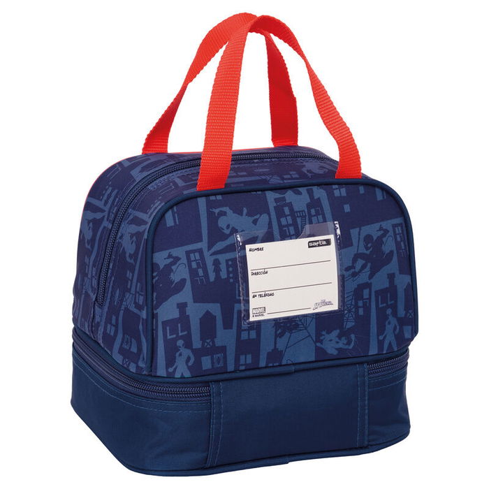 Safta Bolsa Portameriendas Spiderman Marvel 20x15x20cm con Compartimento Principal y Base Safta Bolsa Portameriendas Spiderman Marvel 20x15x20cm con Compartimento Principal y Base