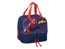 Safta Bolsa Portameriendas Spiderman Marvel 20x15x20cm con Compartimento Principal y Base