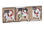 DKD Home Decor Set de 3 Decoraciones Colgantes de Reno Rojo y Natural