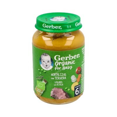 GERBER Organic Hortalizas con Ternera 190 g GERBER Organic Hortalizas con Ternera 190 g