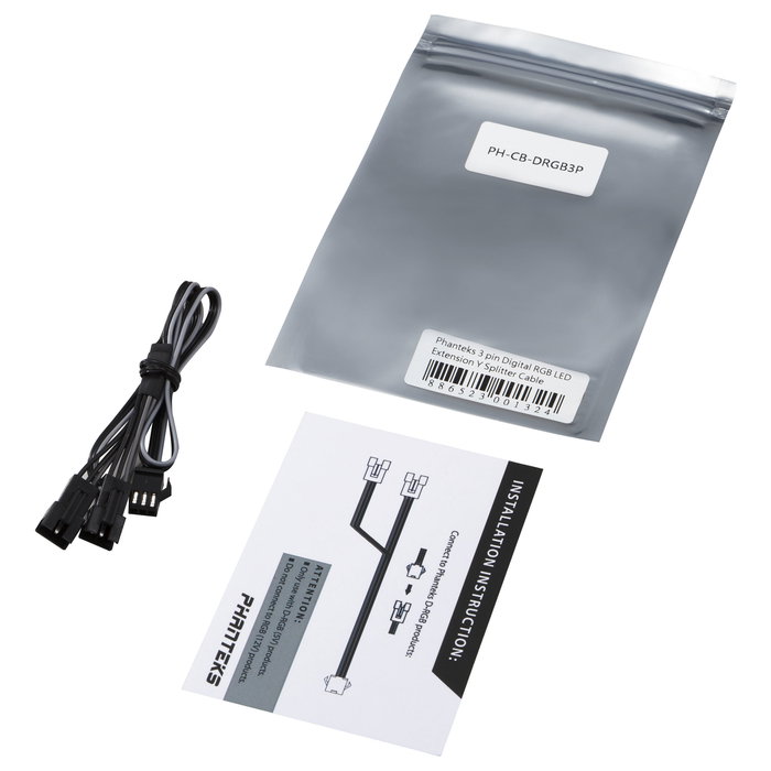 Phanteks PH-CB-DRGB3P Cable de alimentación interno 3 pin LED 40cm Phanteks PH-CB-DRGB3P Cable de alimentación interno 3 pin LED 40cm
