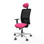 PIQUERAS Y CRESPO Silla de oficina Zulema Rosa y Negro