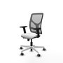 PIQUERAS Y CRESPO Silla de oficina Motilla con mecanismo Sincro/Traslack, Blanco y Gris