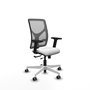 PIQUERAS Y CRESPO Silla de oficina Motilla con mecanismo Sincro/Traslack, Blanco y Gris