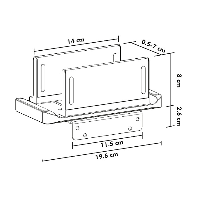 LogiLink CPU Mount Multifuncional para Thin Clients, negro