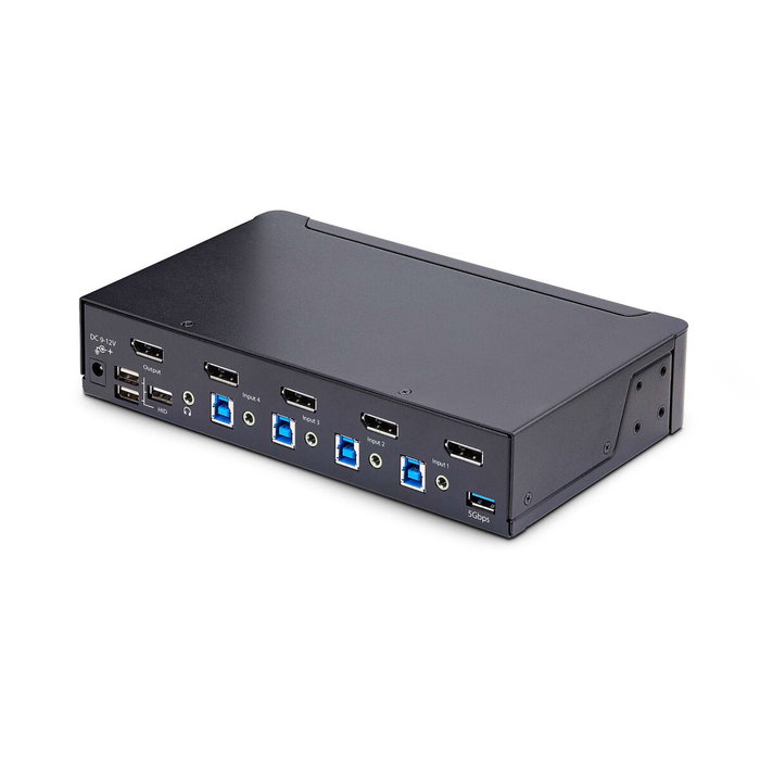Startech Switch KVM de 4 Puertos DisplayPort 8K 60Hz DP 1.4 con 6 Puertos USB