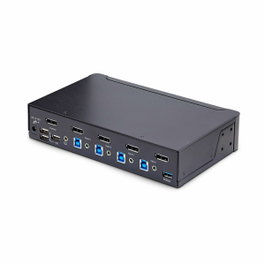 Startech Switch KVM de 4 Puertos DisplayPort 8K 60Hz DP 1.4 con 6 Puertos USB