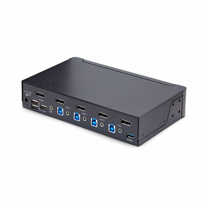 Startech Switch KVM de 4 Puertos DisplayPort 8K 60Hz DP 1.4 con 6 Puertos USB