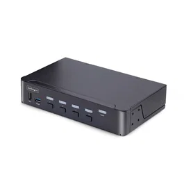 StarTech.com D86A2-4-PORT-8K-KVM - Switch KVM 4 Puertos DisplayPort 1.4 con Hub USB, 8K 60Hz, 4K 144Hz, HDR, Compatible con MST, para 4 PC - Negro