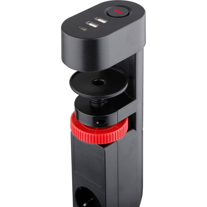 Rev Regleta de alimentación para montaje en mesa con 3 tomas y USB 0015728512 Rev Regleta de alimentación para montaje en mesa con 3 tomas y USB 0015728512