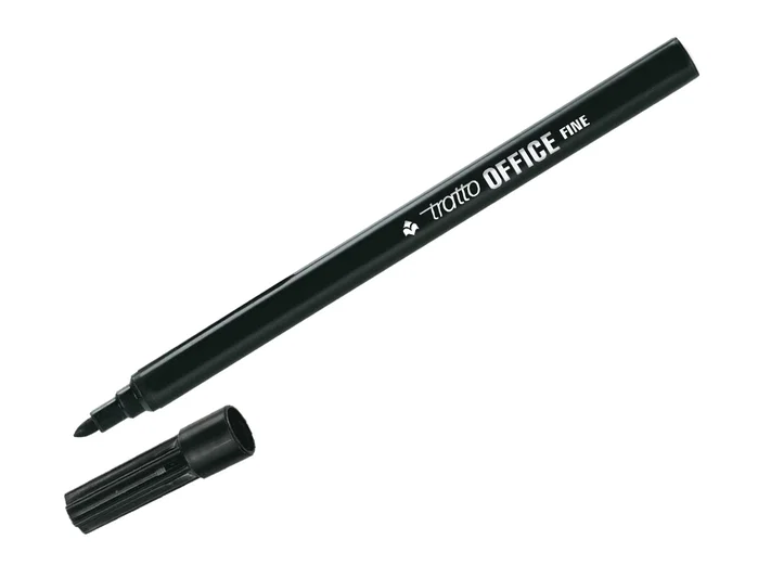 Tratto Rotulador de fibra punta fina trazo 0,7 mm color negro para oficina