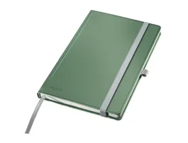 Leitz Cuaderno de tapa dura A5 con 80 hojas cuadriculadas verde celadón