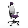 PIQUERAS Y CRESPO Silla de oficina Zulema con mecanismo Sincro/Traslack Morado y Blanco