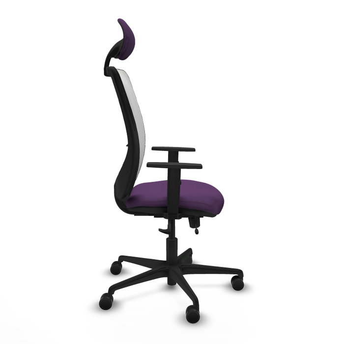 PIQUERAS Y CRESPO Silla de oficina Zulema con mecanismo Sincro/Traslack Morado y Blanco
