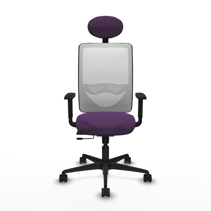 PIQUERAS Y CRESPO Silla de oficina Zulema con mecanismo Sincro/Traslack Morado y Blanco