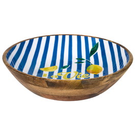 Home Deco Factory Ensaladera de Madera de Mango Azul Dolce Vita 33 cm
