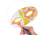 Innspiro Set de 12 antifaces de PVC flocado blanco 17x9,5cm