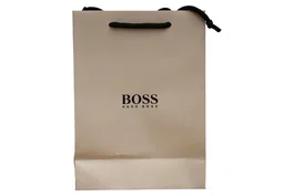 Hugo Boss Bolsa de la compra de cartón Blanco