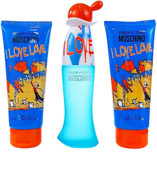 Set Moschino: I Love, Eau De Toilette, For Women, 50 ml + I Love, Cleansing, Shower Gel, For All Skin Types, 100 ml + I Love, Hydrating, Body Lotion, 100 ml