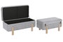 DKD Home Decor Set de 2 Piezas con Almacenaje Interior Gris Claro y Marrón