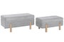 DKD Home Decor Set de 2 Piezas con Almacenaje Interior Gris Claro y Marrón