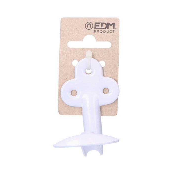 Edm Colgador Sencillo Zinc Lacado Blanco 7 x 7 cm Edm Colgador Sencillo Zinc Lacado Blanco 7 x 7 cm